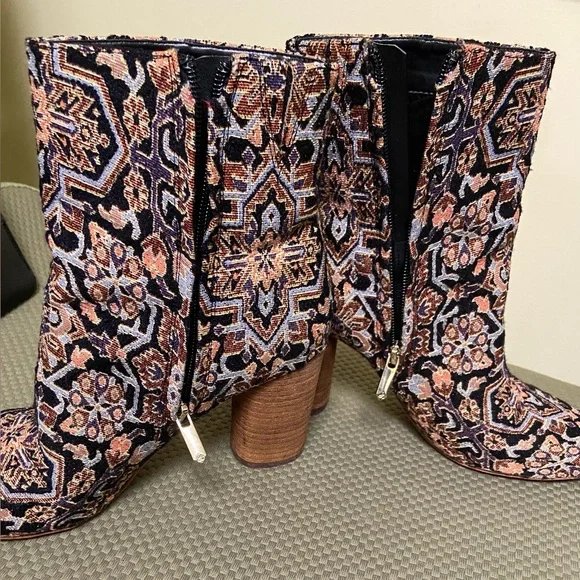Sam Edelman Multicolor Patterned Ankle Boots - Picture 6 of 12